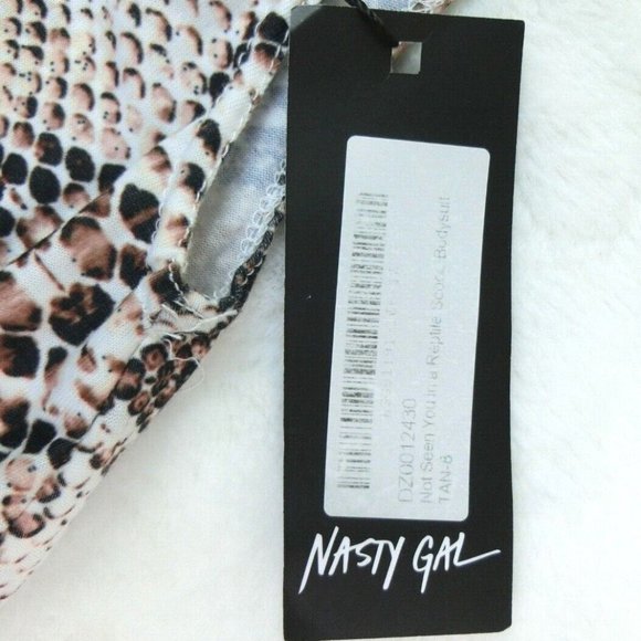 Nastygal Women's US Size 4 Bodysuit Scoop Neck Reptile Nasty Gal Collection NWT - Picture 6 of 10